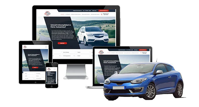 ankauf mobil Ankaufseite mobil – Autoankauf Friesoythe mit rotem PKW